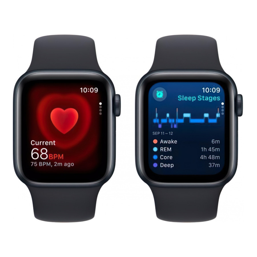 Apple Watch SE 2 GPS 40mm Midnight Aluminium Case with Midnight Sport Band M/L (MR9Y3)
