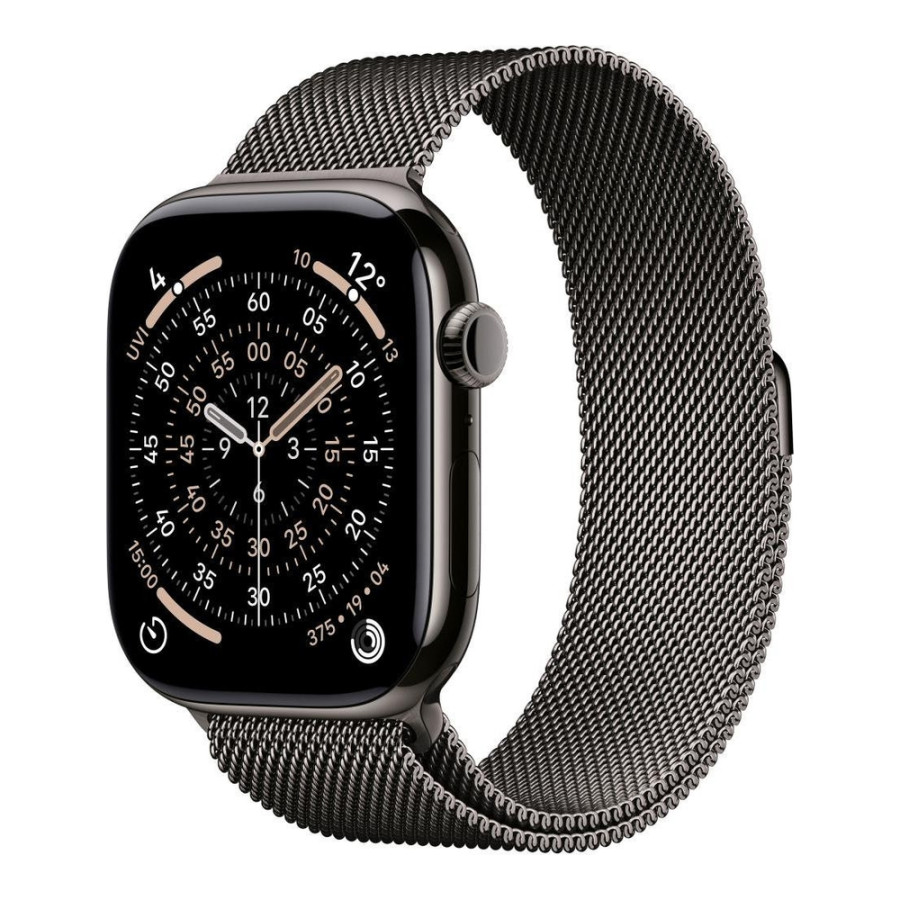 Apple Watch Series 11 GPS + Cellular 46mm Slate Tit. Case w. Slate Milanese Loop - M/L (MFD44)