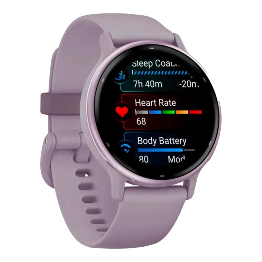 Garmin vivoactive 5 Metallic Orchid Aluminum Bezel with Orchid Case and Silicone (010-02862-13/53)