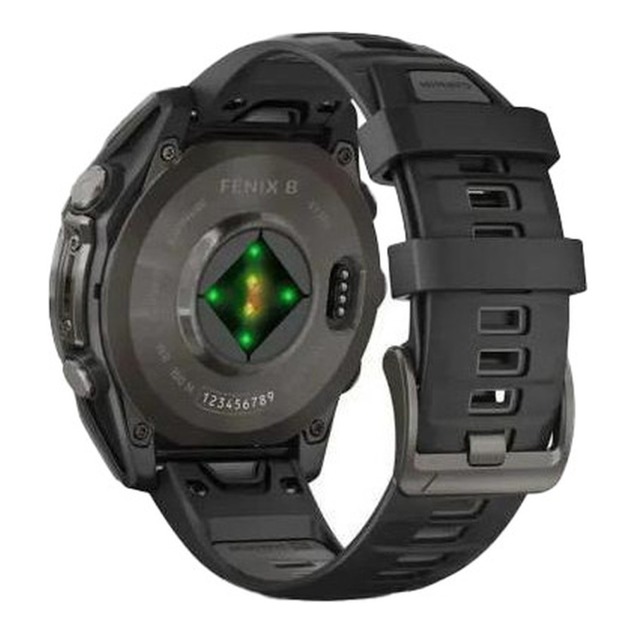 Garmin Fenix 8 43mm AMOLED Sapphire Carbon Gray DLC Tit. w. Black/Pebble Gray S. Band (010-02903-20/21/28)