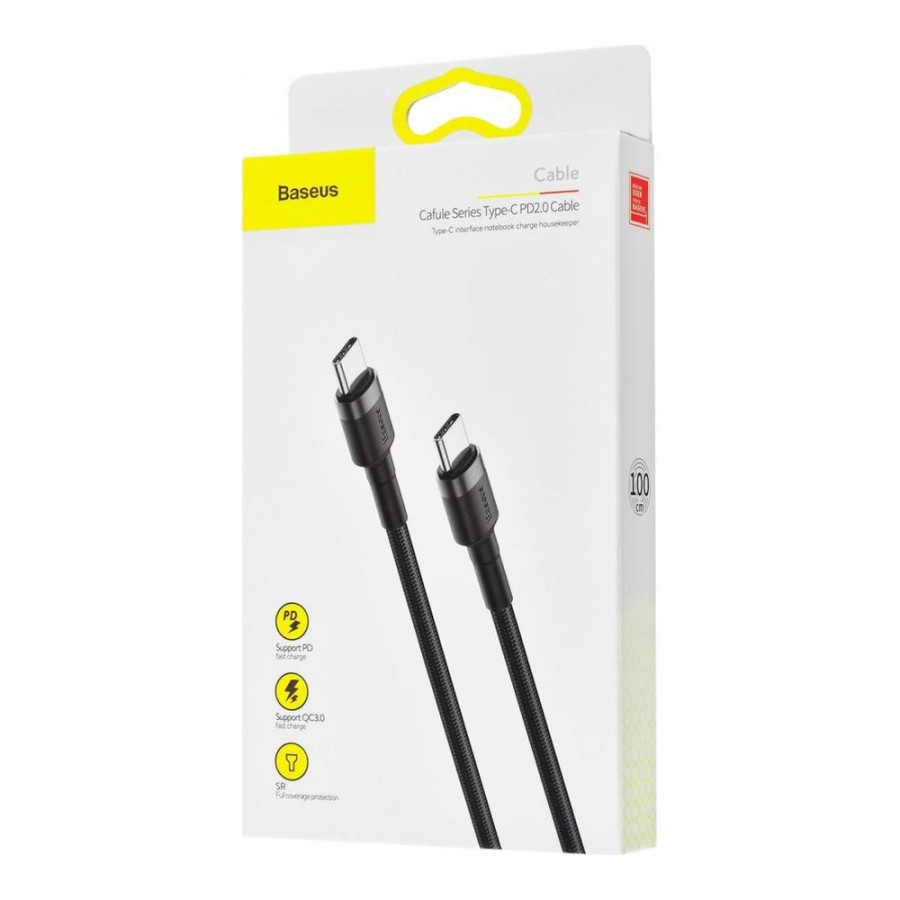 Baseus Cafule PD2.0 60W flash charging USB Type-C 20V 3A 1M Red (CATKLF-G09)
