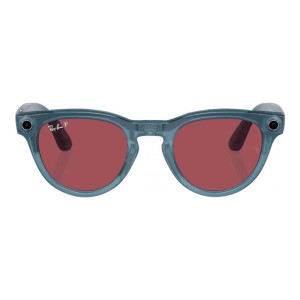 Ray-Ban Meta Headliner Shiny Jeans Frame/Dusty Red Lenses (RW4009 66985Q 50-23)