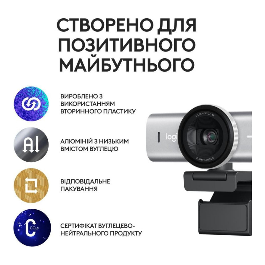 Logitech MX Brio 4K Pale Gray (960-001550, 960-001555)
