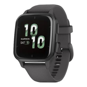 Garmin Venu Sq 2 Slate Aluminum Bezel with Shadow Gray Case and Silicone Band (010-02701-00/10)