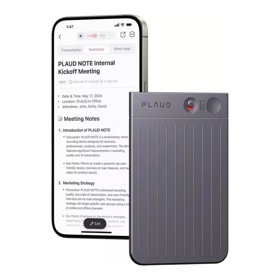 PLAUD Note ChatGPT Empowered AI Voice Recorder Black