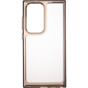 Чохол Silicon Space Case (з боковою кнопкою) для Samsung S24 Ultra (Transparent/Black)