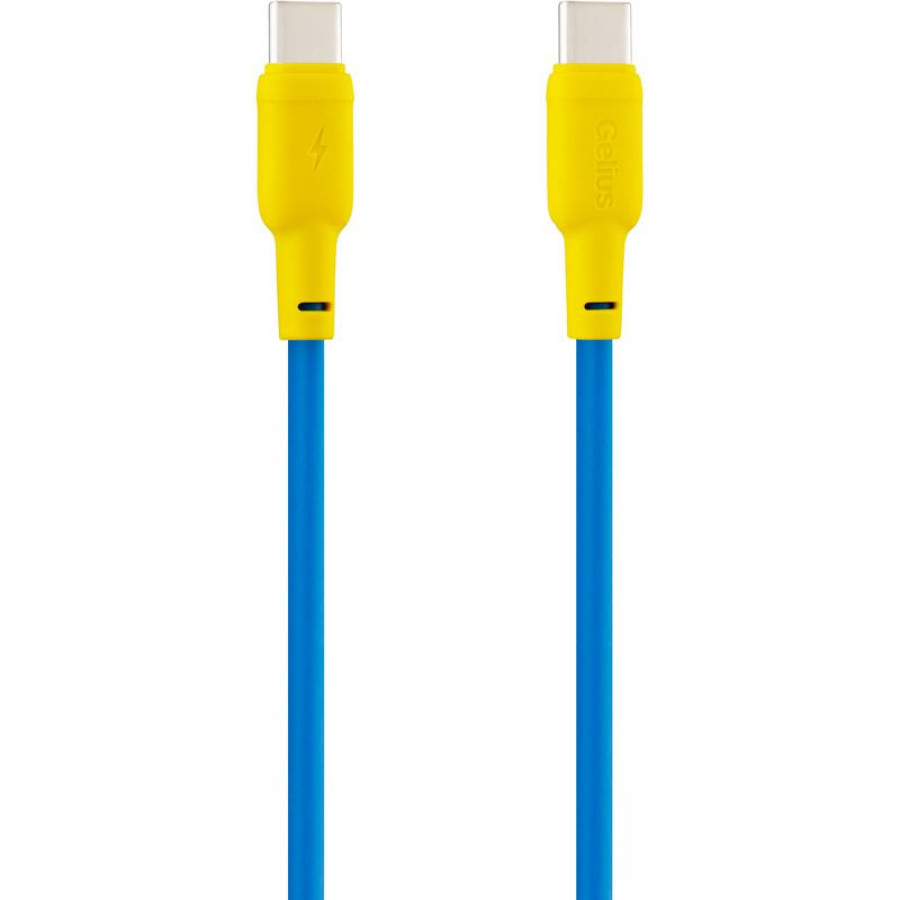 Кабель USB Gelius Full Silicon GP-UCN001CC Type-C/Type-C (Yellow/Blue)