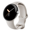 Google Pixel Watch LTE Polished Silver Case/Chalk Active Band