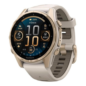 Garmin Fenix 8 43mm AMOLED Sapphire Soft Gold w. Fog Gray/Dark Sandstone S. Band (010-02903-10/11/18)