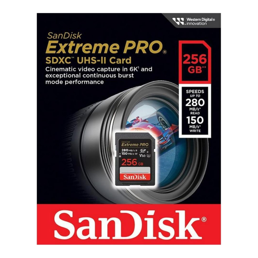 SanDisk 256 GB SDXC Extreme Pro UHS-II U3 V60 Class 10 (SDSDXEP-256G-GN4IN)