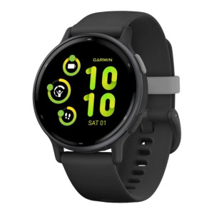 Garmin vivoactive 5 Slate Aluminum Bezel with Black Case and Silicone Band (010-02862-10/50)