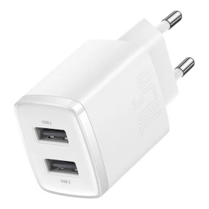 Baseus Compact 2xUSB 10.5W 2.1A White (CCXJ010202)