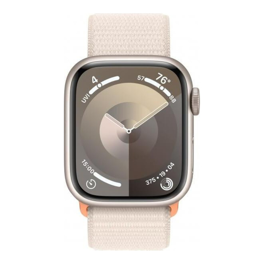 Apple Watch Series 9 GPS 45mm Starlight Aluminum Case w. Starlight Sport Loop (MR983)