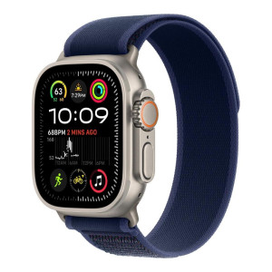 Apple Watch Ultra 2 GPS + Cellular 49mm Natural Titan. Case w. Blue Trail Loop - S/M (MX4J3)