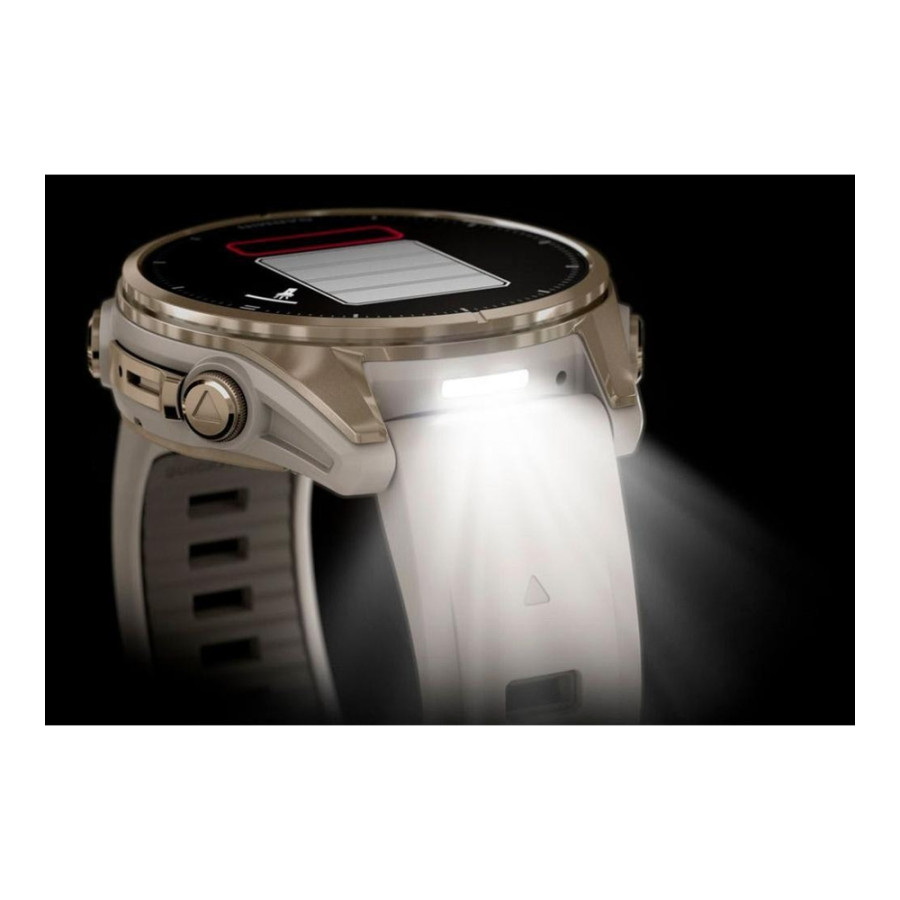 Garmin Fenix 8 43mm AMOLED Sapphire Soft Gold w. Fog Gray/Dark Sandstone S. Band (010-02903-10/11/18)