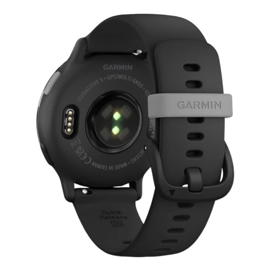 Garmin vivoactive 5 Slate Aluminum Bezel with Black Case and Silicone Band (010-02862-10/50)