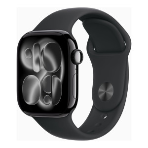 Apple Watch Series 11 GPS + Cellular 42mm Jet Black Alu. Case w. Black S. Band - S/M (MF834)