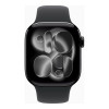 Apple Watch Series 11 GPS 42mm Jet Black Alu. Case w. Black S. Band - S/M (MEQT4)