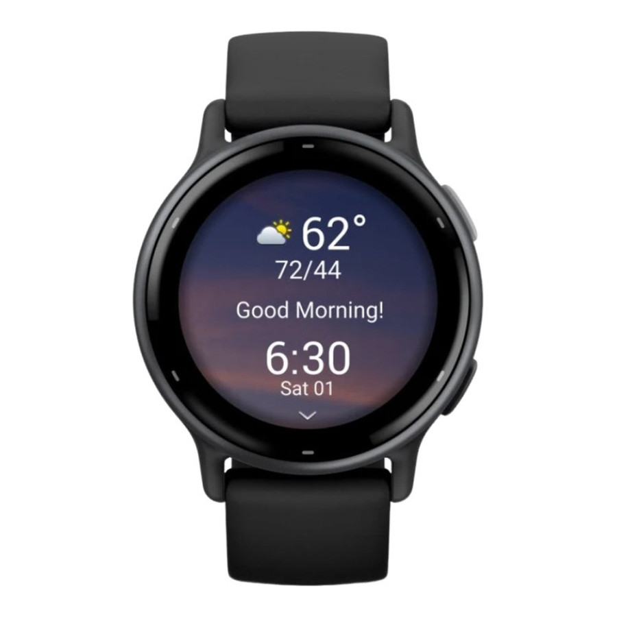 Garmin vivoactive 5 Slate Aluminum Bezel with Black Case and Silicone Band (010-02862-10/50)