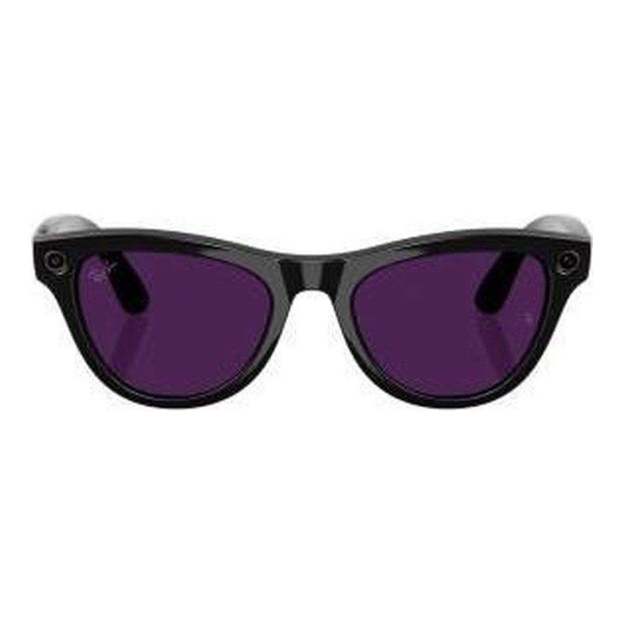 Ray-Ban Meta Skyler Gen 2 St. Shiny Black Frame/Clear to Amethyst Transitions Lenses (RW4014 601/CH 52-20)