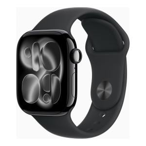 Apple Watch Series 11 GPS 42mm Jet Black Alu. Case w. Black S. Band - S/M (MEQT4)