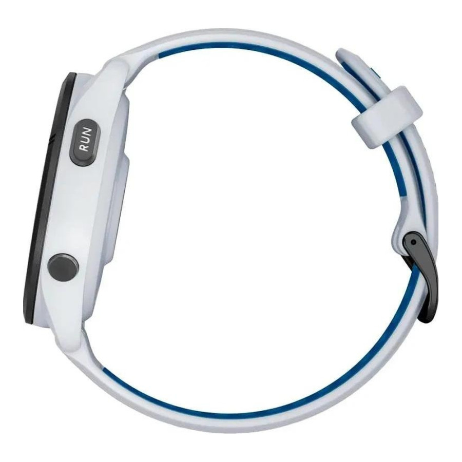 Garmin Forerunner 265 Black Bezel w. Whitestone Case and Whitestone/Tidal Blue S. Band (010-02810-01/11/51)