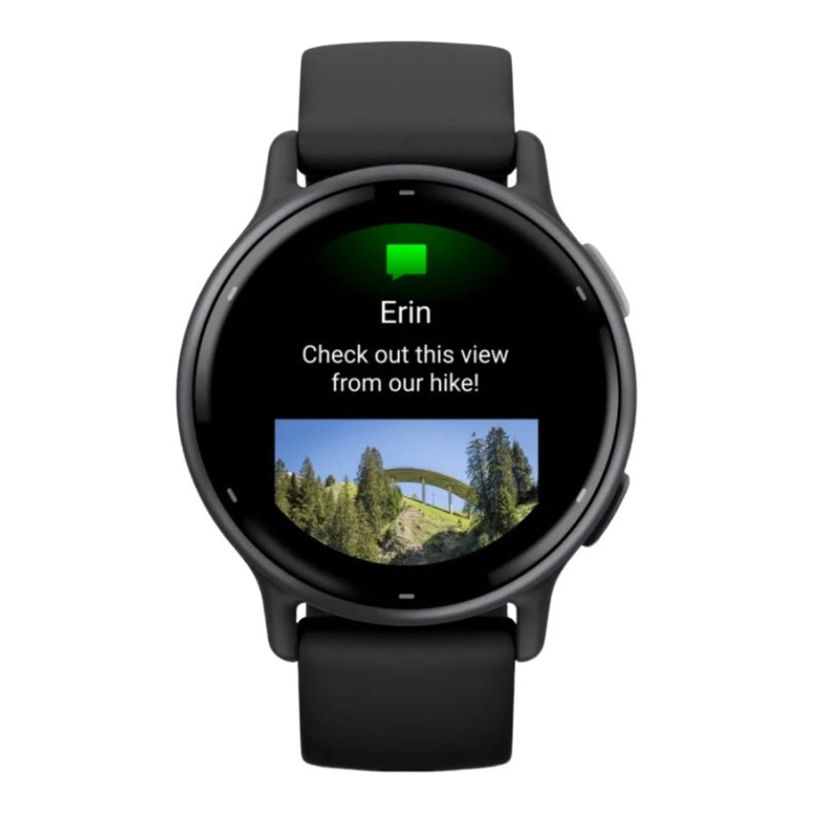 Garmin vivoactive 5 Slate Aluminum Bezel with Black Case and Silicone Band (010-02862-10/50)