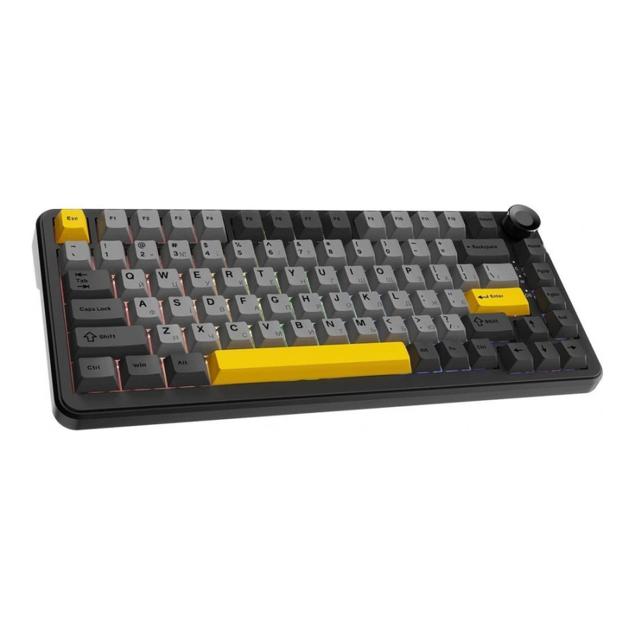 Ajazz AK820 Max Plus Black Grey Yellow (AK820MAX-DD-BGY)