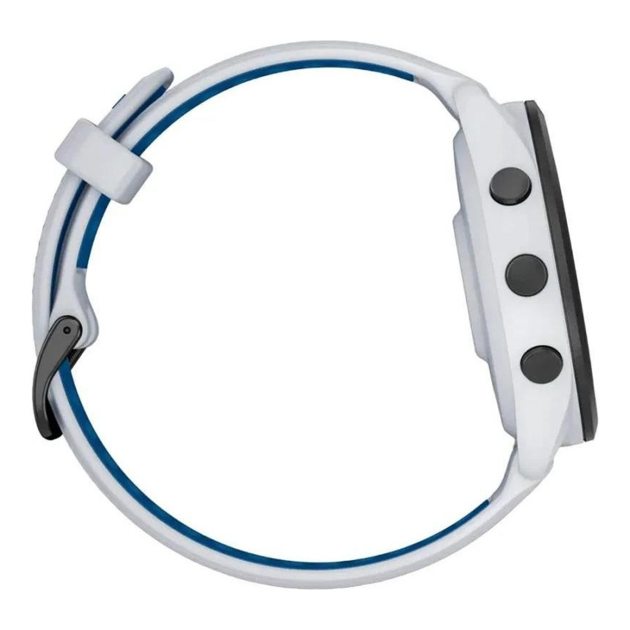 Garmin Forerunner 265 Black Bezel w. Whitestone Case and Whitestone/Tidal Blue S. Band (010-02810-01/11/51)