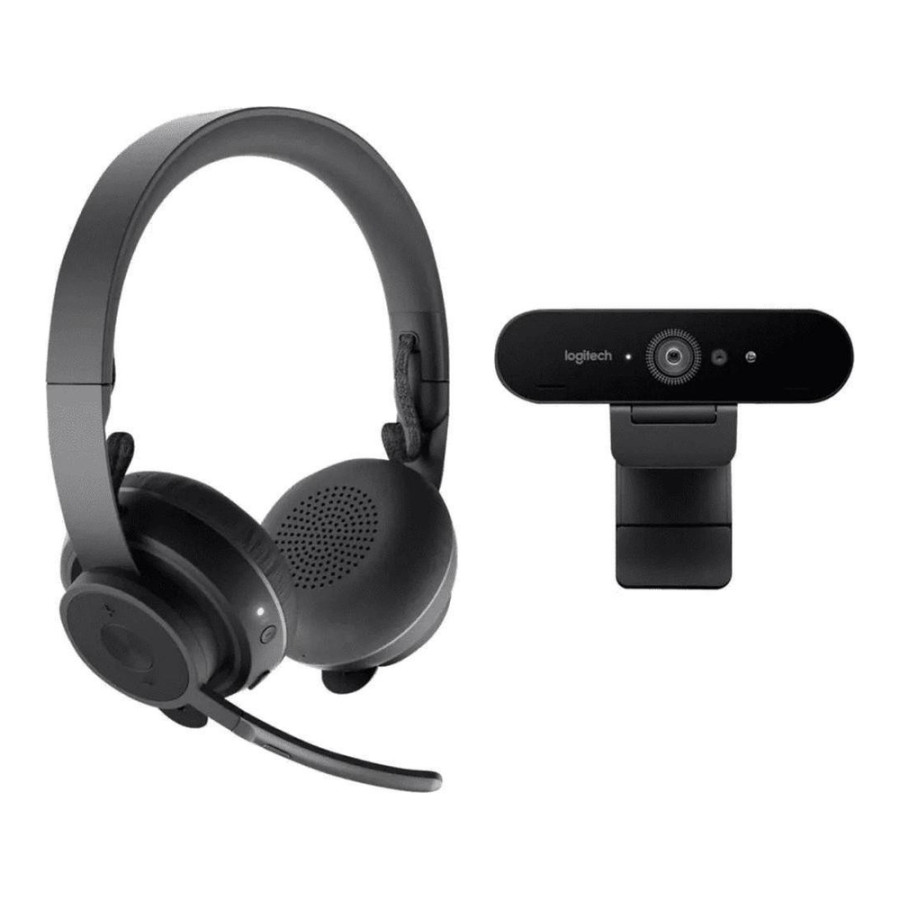Logitech Brio 4K Webcam & Zone Wireless Headset (991-000344)