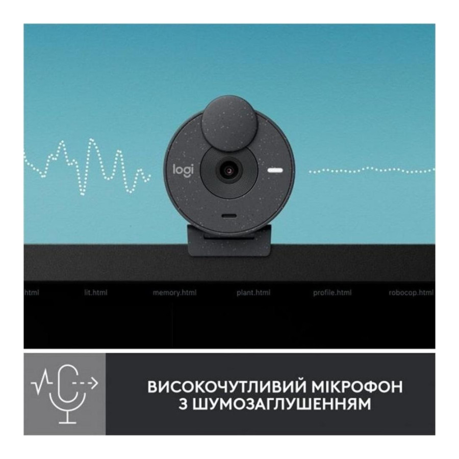 Logitech Brio 300 FHD Graphite (960-001436, 960-001437)