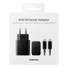 Samsung 45W PD Compact Power Adapter (with Type-C cable) Black (EP-T4510XBE) (High Copy)