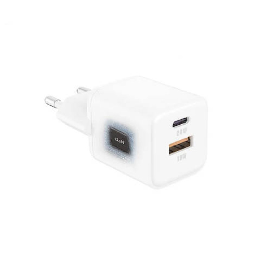 SENTEO Z-22 USB+USB-C 3A GaN PD 20W white