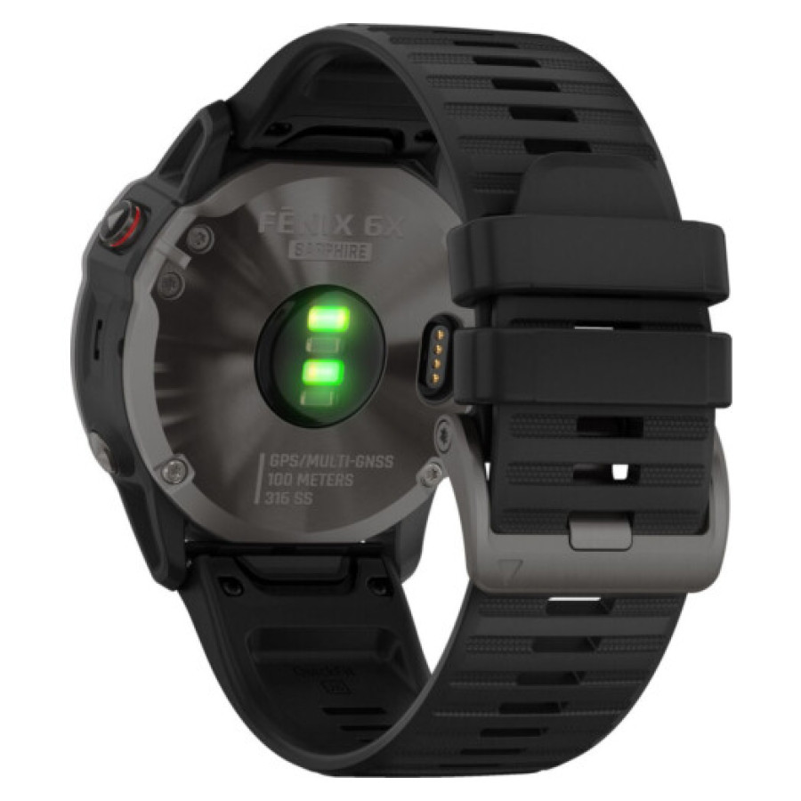 Garmin Fenix 6X Pro Sapphire Carbon Grey DLC with Black Band (010-02157-11/10)