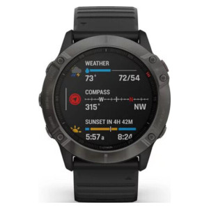 Garmin Fenix 6X Pro Sapphire Carbon Grey DLC with Black Band (010-02157-11/10)