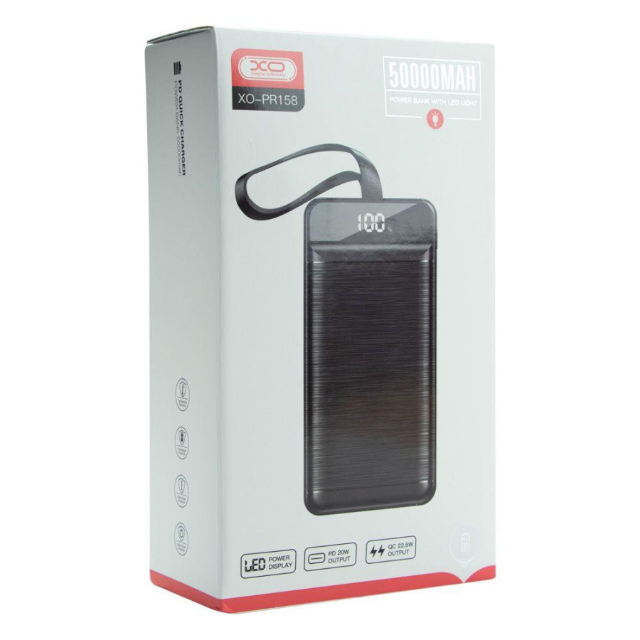 XO PR158 Power Bank 50000mAh 4 x USB, Black