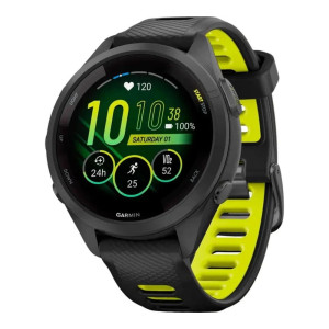 Garmin Forerunner 265S Black Bezel and Case w. Black/Amp Yellow S. Band (010-02810-03/13/53)