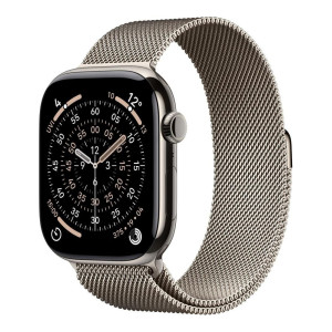 Apple Watch Series 11 GPS + Cellular 42mm Natural Tit. Case w. Natural Milanese Loop (MF8P4)