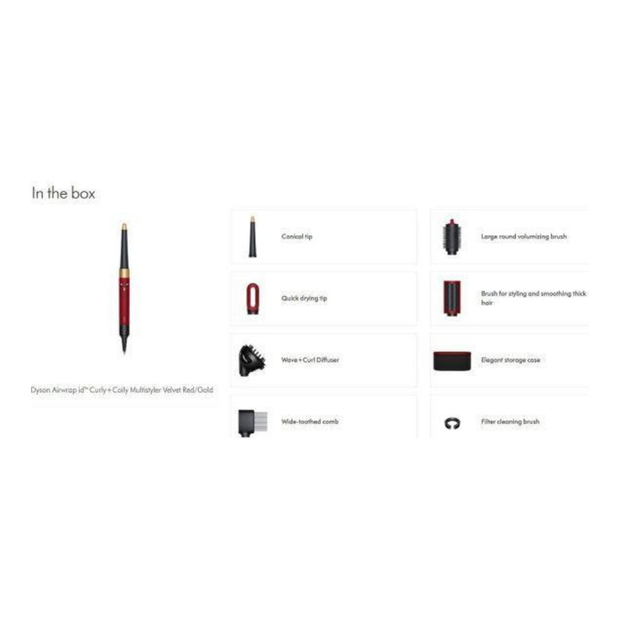 Dyson Airwrap i.d. multi-styler and driver Curly+Coily Red Velvet/Gold (596928-01) (Global Version)