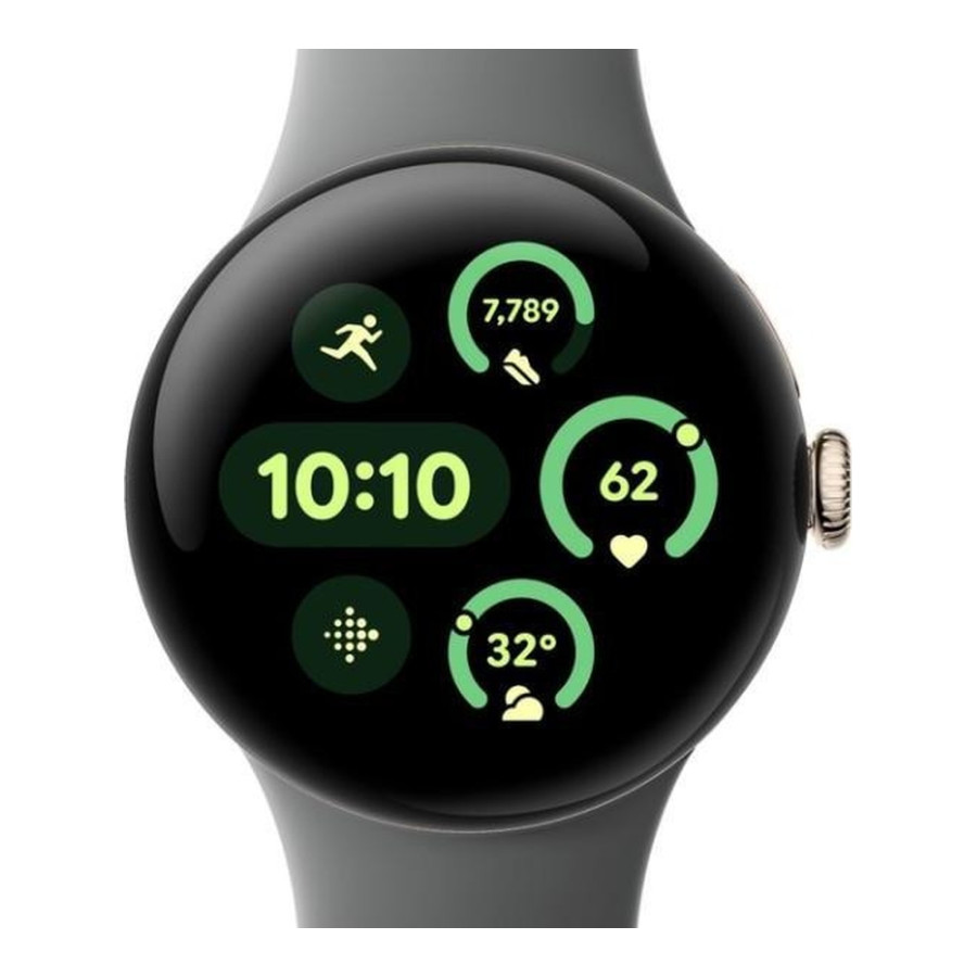 Google Pixel Watch 3 41 mm Wi-Fi Champagne Gold Aluminum Case/Hazel Active Band