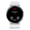 Garmin Venu 3 Silver Stainless Steel Bezel with Whitestone Case and Silicone Band (010-02784-00/50)