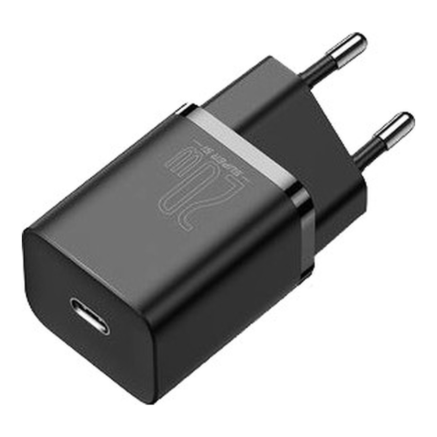 Baseus Super Si Quick Charger 20W Sets Black + Type-C to Lightning (TZCCSUP-B01)