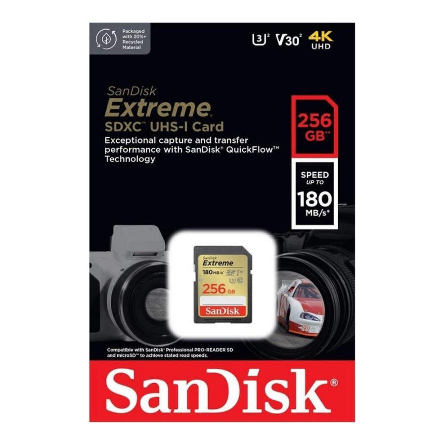 SanDisk 256 GB SDXC UHS-I U3 V30 Extreme (SDSDXVV-256G-GNCIN)