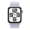 Apple Watch SE 2 GPS 40mm Silver Aluminium Case w. Blue Cloud Sport Loop (MXEE3)
