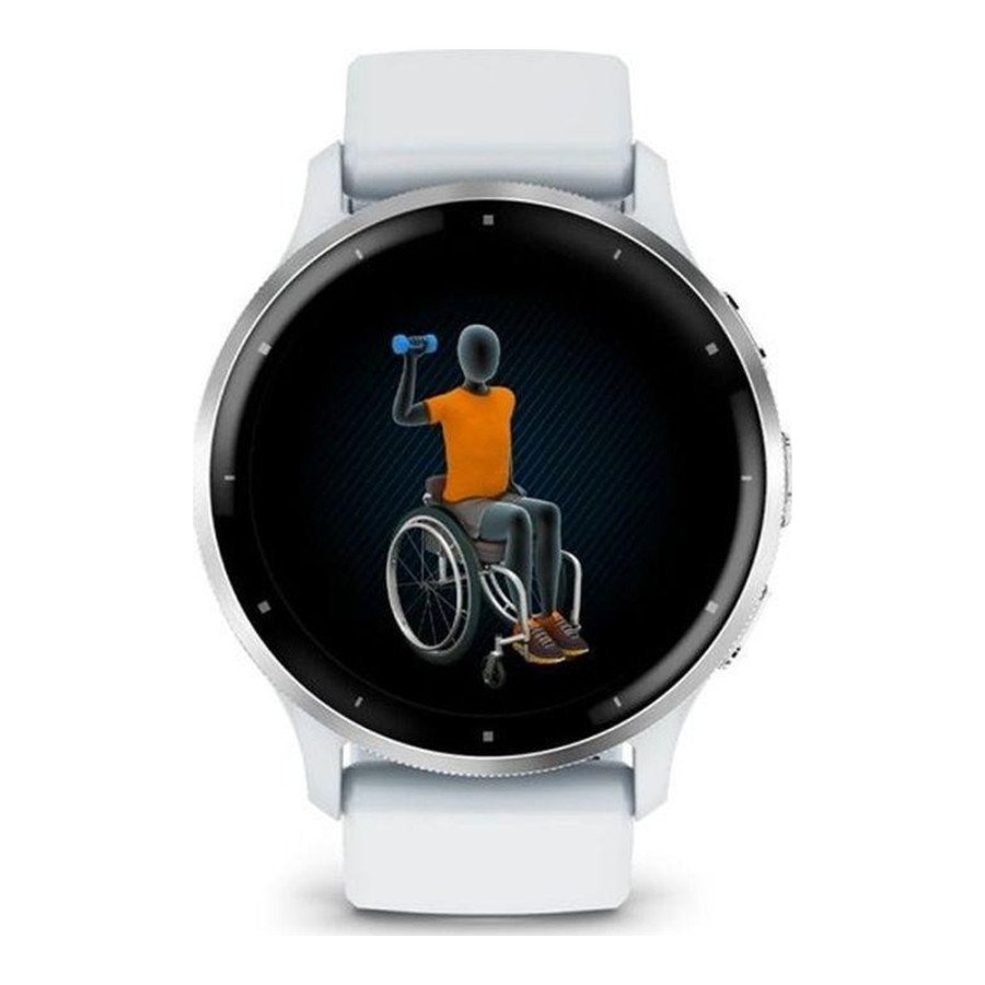 Garmin Venu 3 Silver Stainless Steel Bezel with Whitestone Case and Silicone Band (010-02784-00/50)