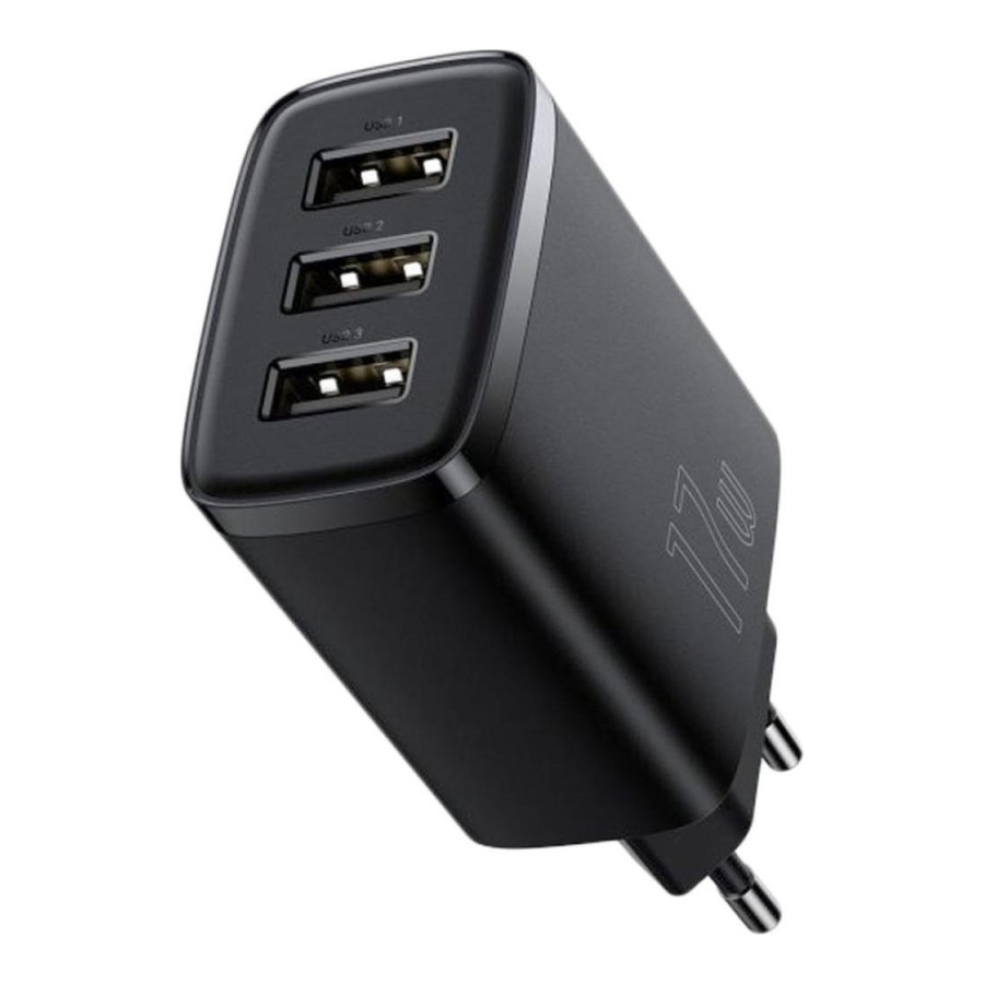 Baseus Compact Charger 3U 17W Black (CCXJ020101)
