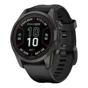 Garmin Fenix 7S Pro Sapphire Solar Carbon G. DLC Tit. with Black Band (010-02776-10/11/54)