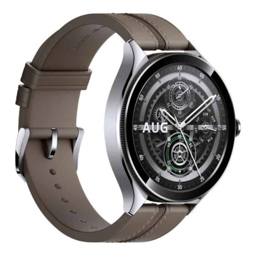 Xiaomi Watch 2 Pro Bluetooth Silver Case with Brown Leather Strap (BHR7216GL)