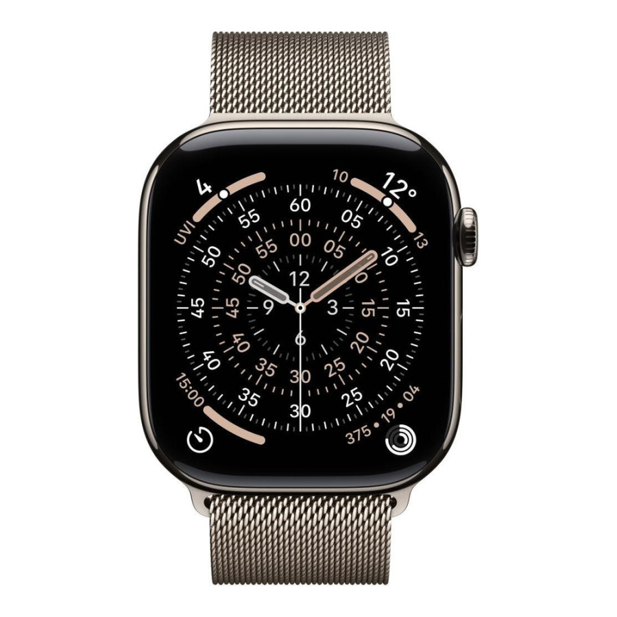 Apple Watch Series 11 GPS + Cellular 42mm Natural Tit. Case w. Natural Milanese Loop (MF8P4)