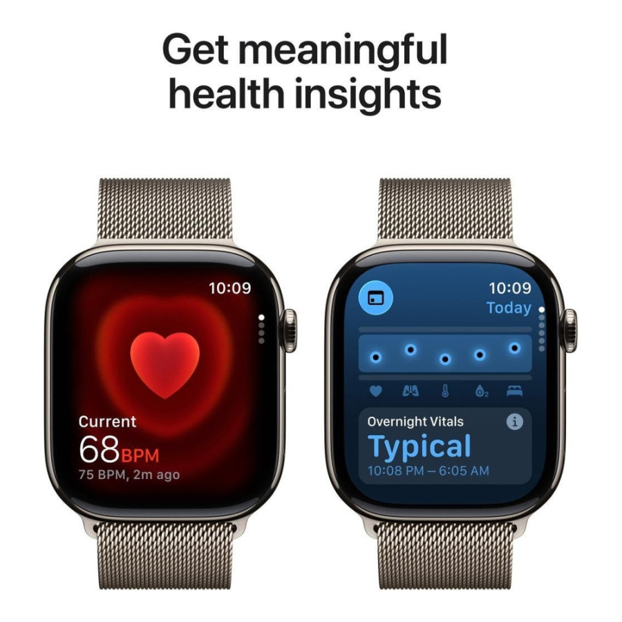 Apple Watch Series 11 GPS + Cellular 42mm Natural Tit. Case w. Natural Milanese Loop (MF8P4)